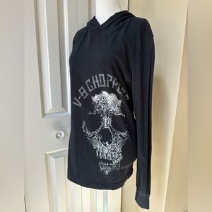 V-8 Chopper Women's Hooded Lond Sleeve Shirt Defiant Threads
Small